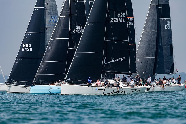 Close racing Cowes Week on Day 6