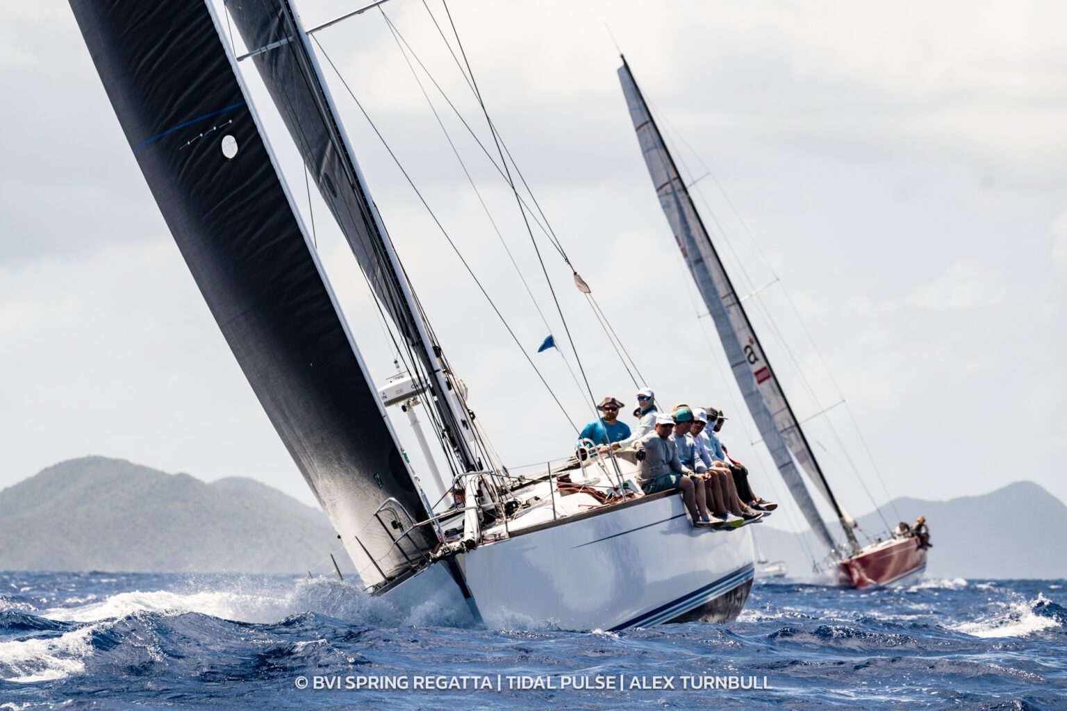Perfect Caribbean sailing for day 2 of the BVI Spring Regatta 