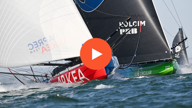 Fleet storms out of Portsmouth for Leg 2 of The Ocean Race Europe, video