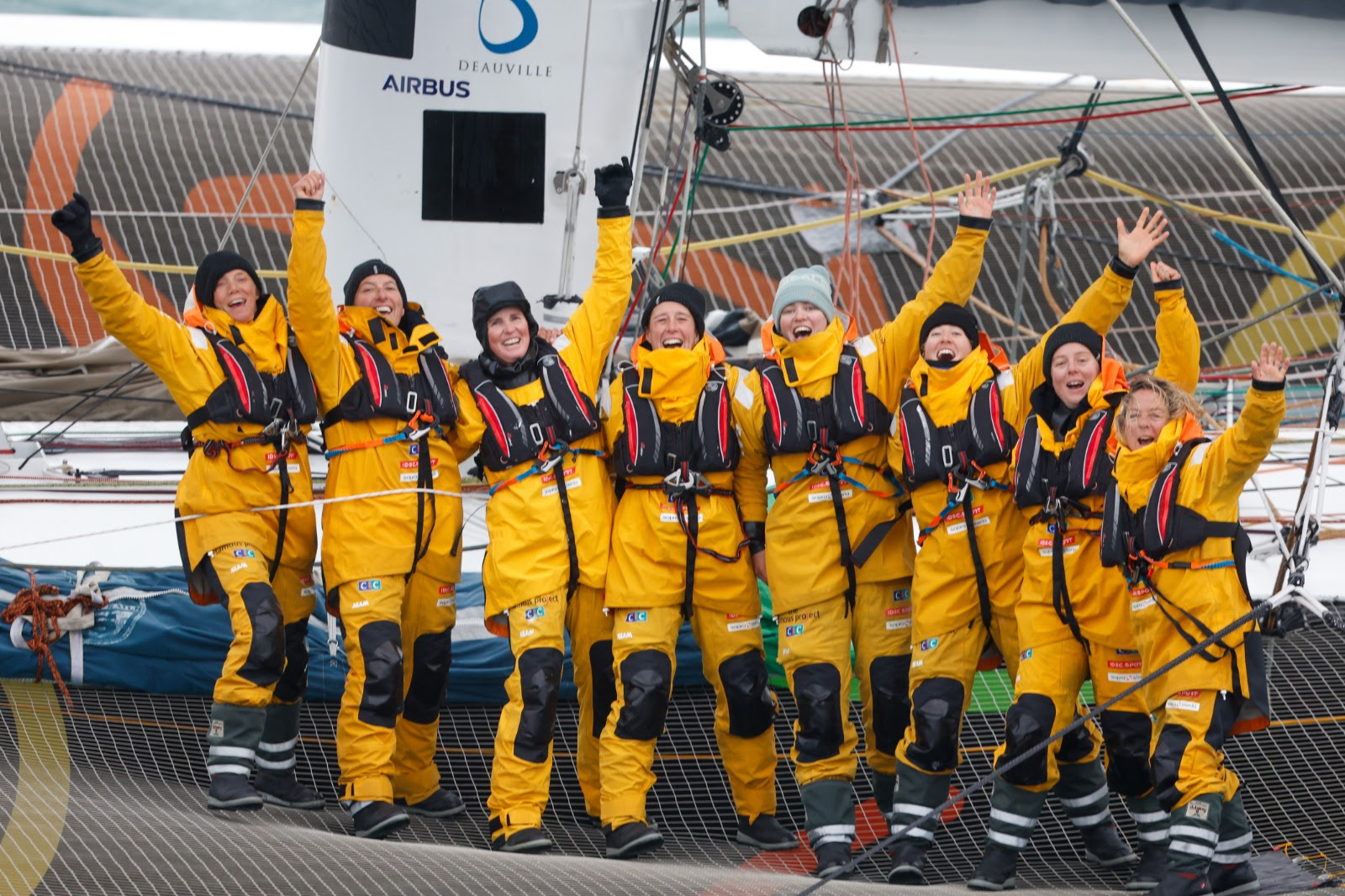 All-female crew complete complete first non stop lap of the planet on board a trimaran