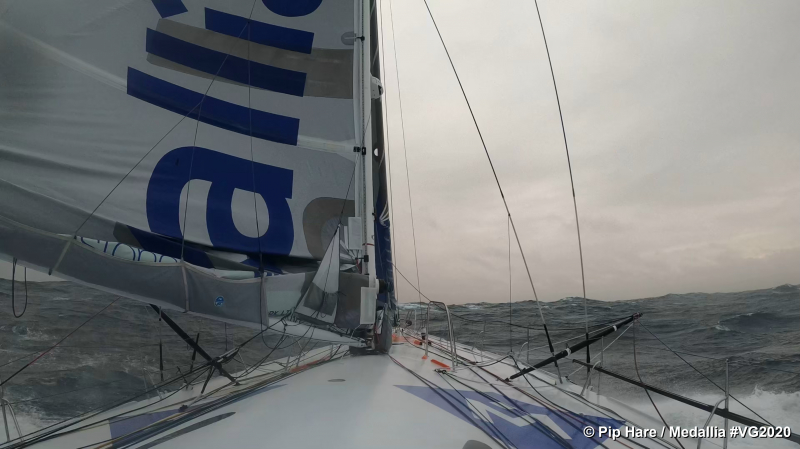 Vendee Globe: Rudder problem for Pip Hare on Medallia