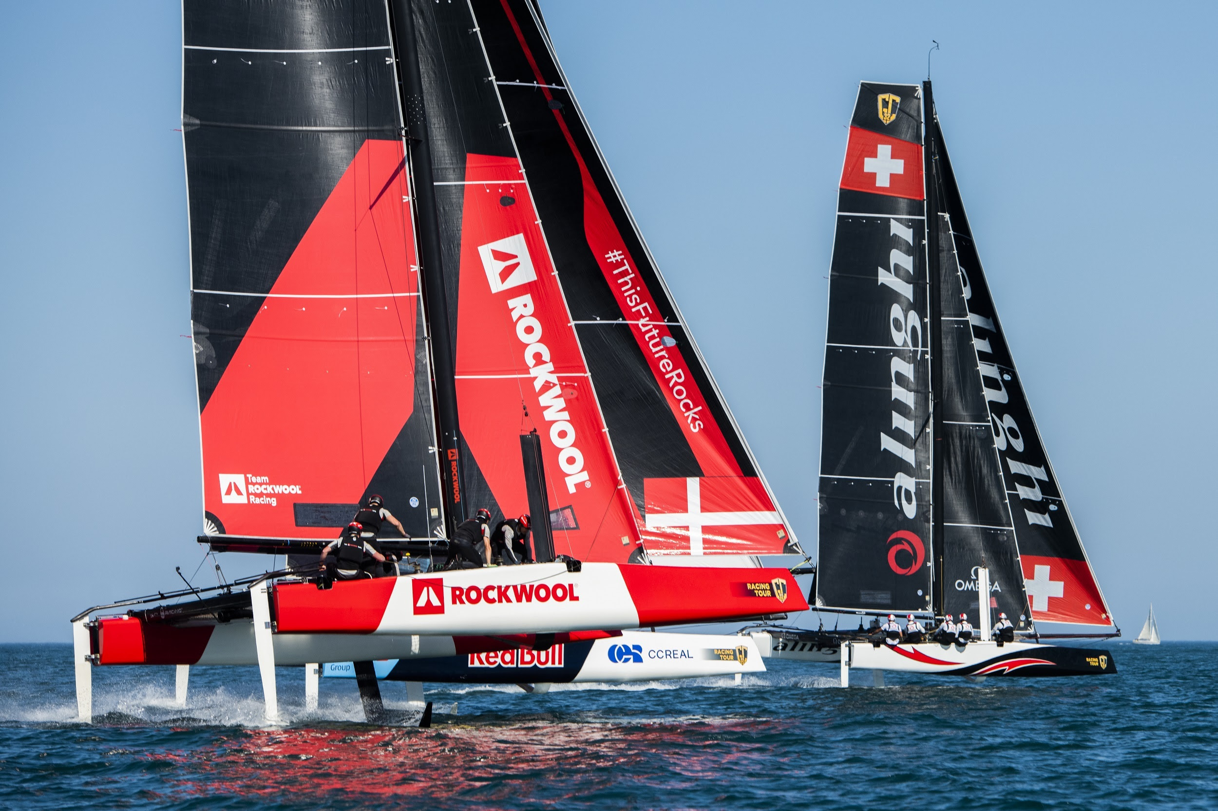 Alinghi & Rockwool duel for the GC32 Lagos Cup